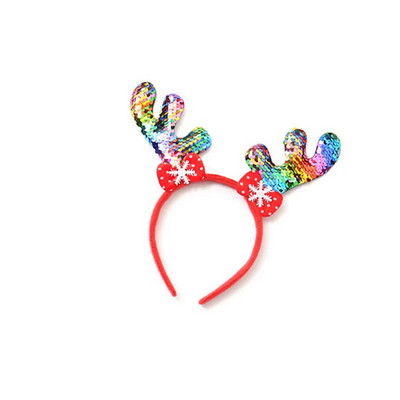 2024. gada Ziemassvētki Jaunā galvas sprādzes matu rotājums Krāsains, spilgts filmas galvas ornaments galvas stīpa krelles Ziemassvētku dekorācijas ballīte