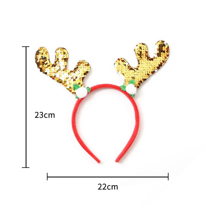 2024. gada Ziemassvētki Jaunā galvas sprādzes matu rotājums Krāsains, spilgts filmas galvas ornaments galvas stīpa krelles Ziemassvētku dekorācijas ballīte