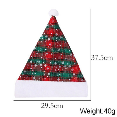 Kalėdinė kepurė Naujųjų metų stora pliušinė kalėdinė kepurė suaugusiems vaikams Dovanos Naujiesiems metams Šilta žieminė Kalėdų Senelio kepurė