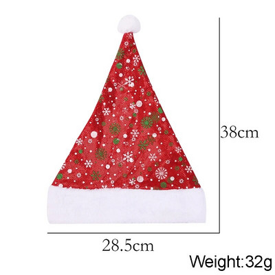 Kalėdinė kepurė Naujųjų metų stora pliušinė kalėdinė kepurė suaugusiems vaikams Dovanos Naujiesiems metams Šilta žieminė Kalėdų Senelio kepurė