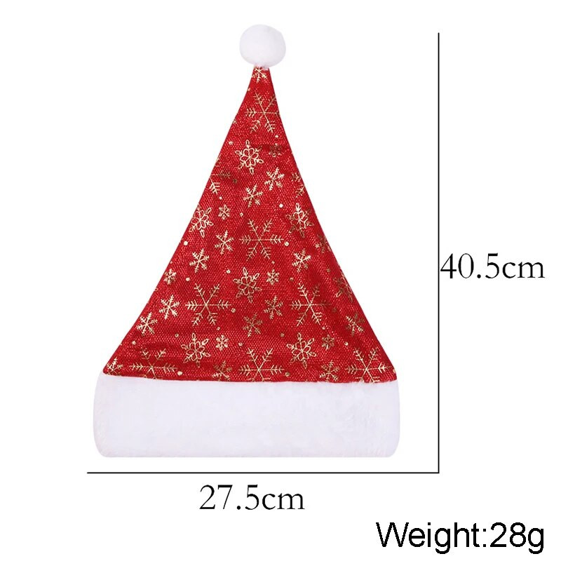 Kalėdinė kepurė Naujųjų metų stora pliušinė kalėdinė kepurė suaugusiems vaikams Dovanos Naujiesiems metams Šilta žieminė Kalėdų Senelio kepurė