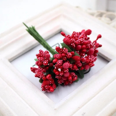 12/36/72/144Pcs Mini Stamen cvijet Umjetno cvijeće Izrada lažnog cvijeća za vjenčani buket Party Scrapbooking Decor DIY