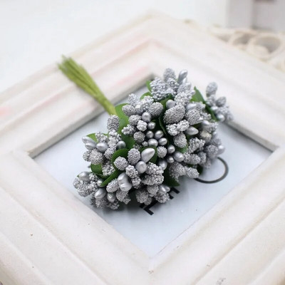 12/36/72/144Pcs Mini Stamen cvijet Umjetno cvijeće Izrada lažnog cvijeća za vjenčani buket Party Scrapbooking Decor DIY