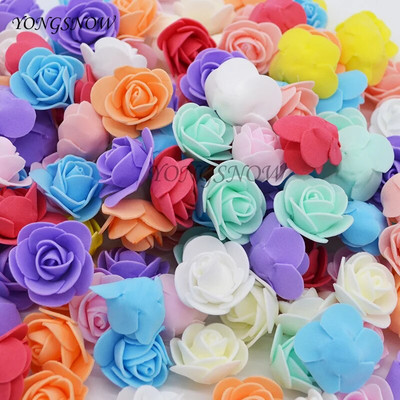 200/100/50 capete de trandafir artificiale spumă 3,5 cm flori artificiale pentru urs trandafir Cadou de Valentine decorațiuni florale pentru petrecere de nuntă