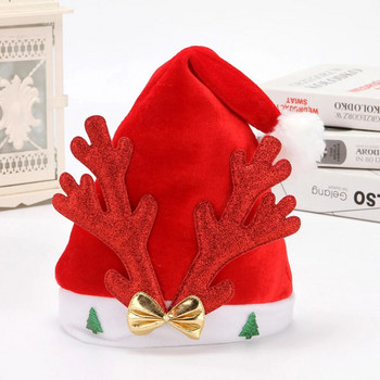 Коледна шапка за възрастни Коледа на опашка за карнавална декорация Консумативи Анимационни рога Червена шапка Мол Дейности Подаръци