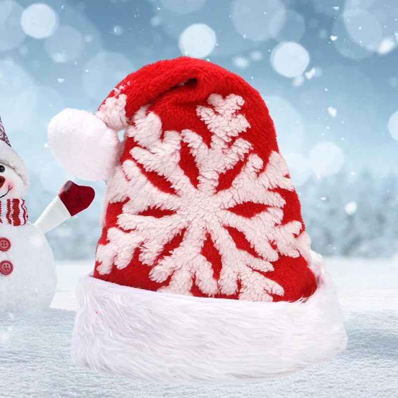 Božićni šešir Snježni krzneni plišani šešir Šešir za zabavu Mekana zimska topla blagdanska kapa za odraslu djecu