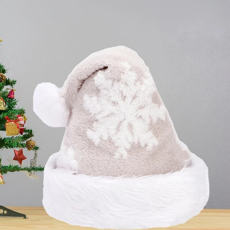 Božićni šešir Snježni krzneni plišani šešir Šešir za zabavu Mekana zimska topla blagdanska kapa za odraslu djecu