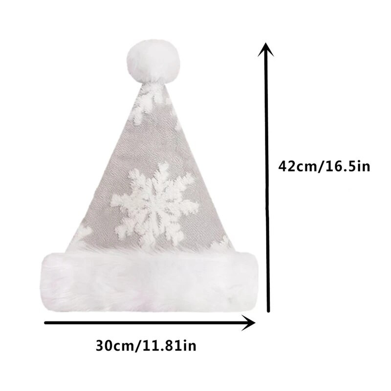 Božićni šešir Snježni krzneni plišani šešir Šešir za zabavu Mekana zimska topla blagdanska kapa za odraslu djecu