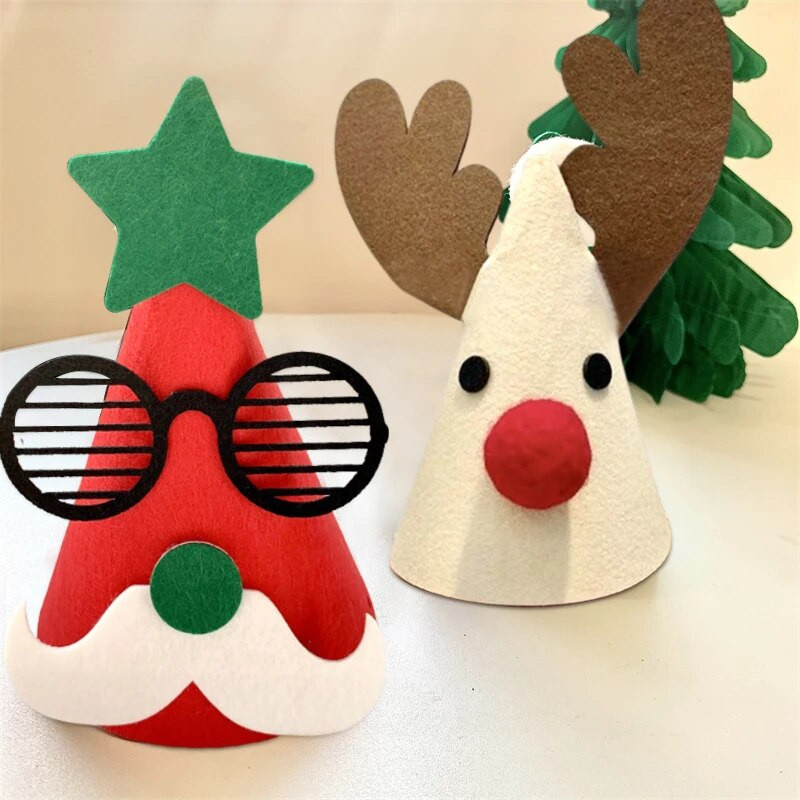 Božićni šešir Čovječuljak od medenjaka Slatki šeširi Šešir Djeda Mraza za zabavu Božićno dotjerivanje Darovi za djecu 2024. Potrepštine za svečanu božićnu zabavu