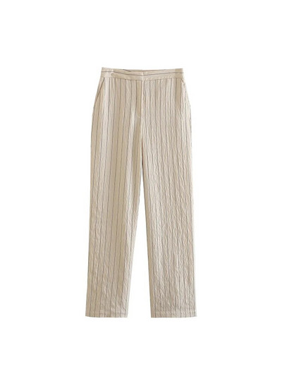 Kumsvag 2023 Ženska ljetna odijela s hlačama Kompleti od 2 komada Ležerni prugasti sakoi Kaputi i hlače Žensko elegantno OL odijelo Odjeća