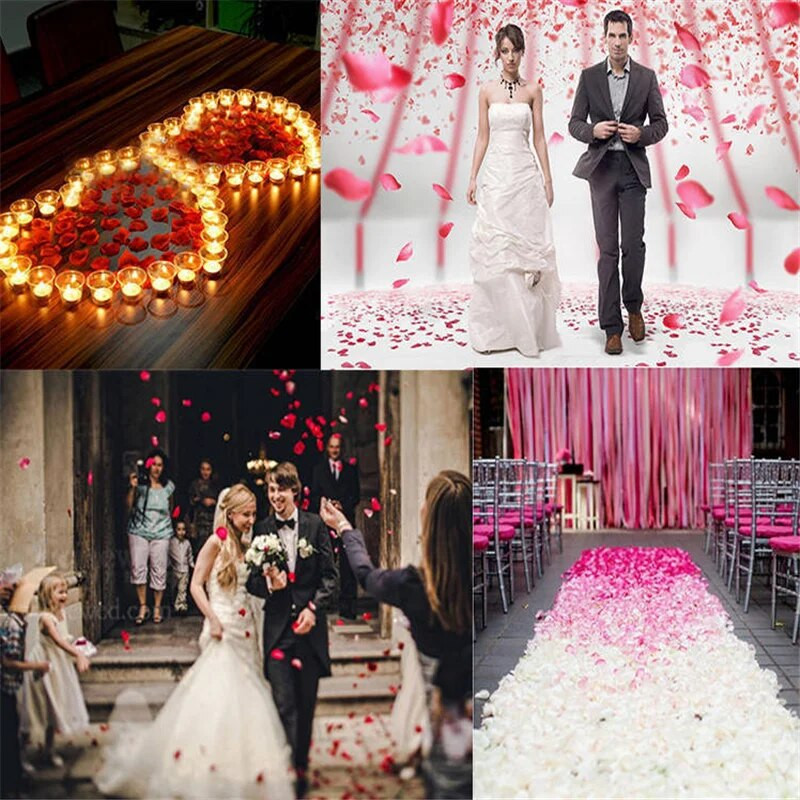 100/200/500/2000 komada Umjetne latice ruže Umjetno cvijeće Svilene latice za Valentinovo Svadbeni cvjetni ukras