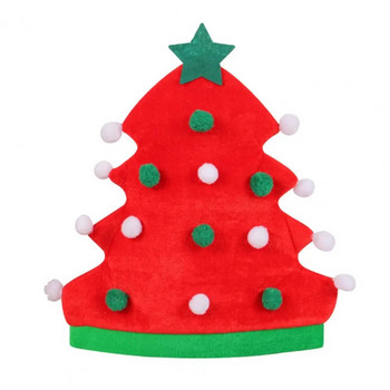 Χριστουγεννιάτικο καπέλο από βελούδινο ύφασμα Ζεστό χριστουγεννιάτικο καπέλο Ζωντανά χριστουγεννιάτικα καπέλα ξωτικά με βελούδινα πομ Εορταστικό πάρτι για Merry for Home