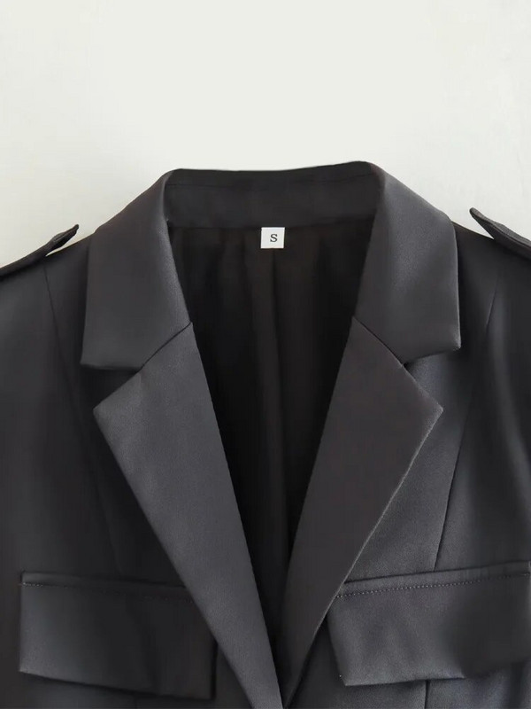 SLTNX TRAF Chic i elegantan ženski blejzer hlače s reverima Komplet od 2 komada Novi stilski trend blejzera za vanjsku upotrebu Ležerne hlače Modno odijelo