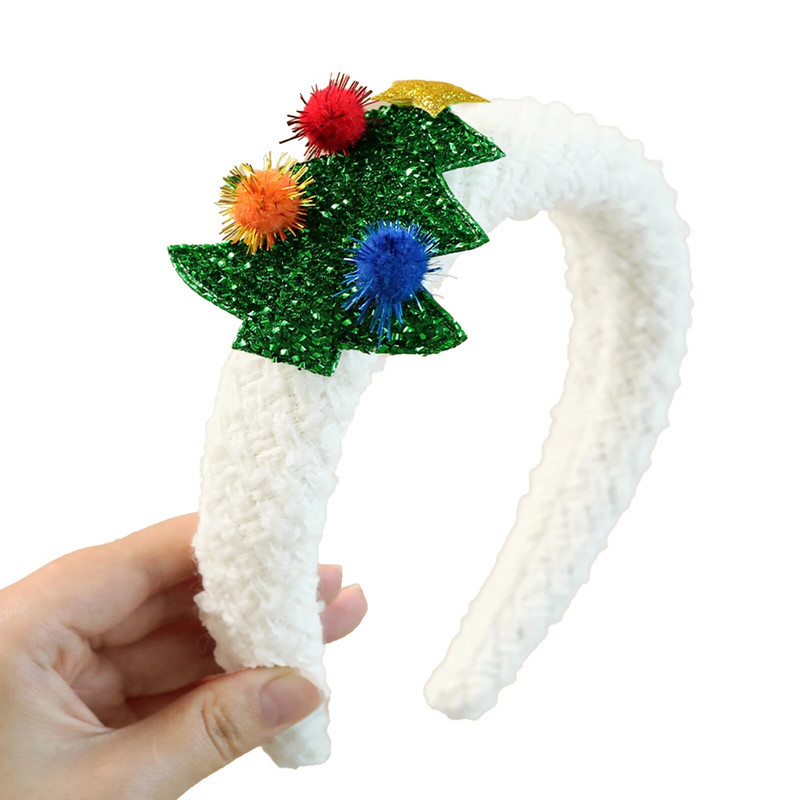 Zeleno drvce Slatki ukrasi Rekviziti za fotografije Božićna traka za glavu Modni Djed Mraz Kućni snjegović Poklon Žene Djevojke Dodaci za kosu