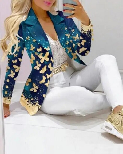 Kockás nyomtatott hajtóka gallér blézer és nadrág szett női 2db ruhák öltöny nadrág öltönyök tavaszi őszi divat alkalmi