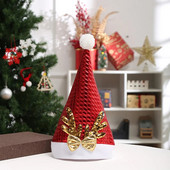 Karácsonyi sapkák felnőtteknek Csillogó flitteres agancs Mikulás sapkák Mikulás sapkák otthoni bulira