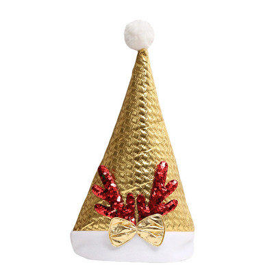 Karácsonyi sapkák felnőtteknek Csillogó flitteres agancs Mikulás sapkák Mikulás sapkák otthoni bulira