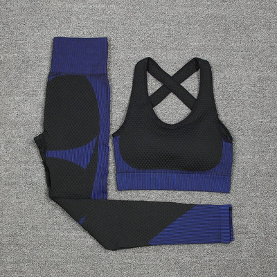 ATHVOTAR Sportski set Ženska prozračna odjeća za fitness Odijelo za jogu 2 kom sportski grudnjak Push up Legging Bešavni set za jogu