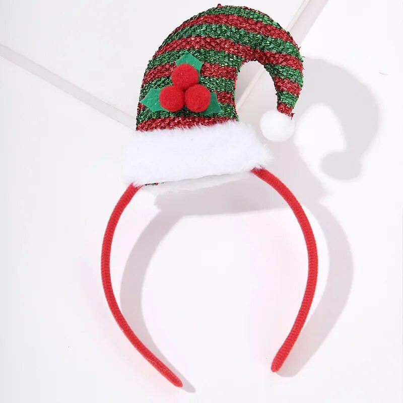 Karikatūra Jauki Oga Sarkana Zaļa Cepures Svētku svētku ballīte Labvēlīgi Dekorācijas Galvas saite Bērni Meitenes Rekvizīti Navidad Ziemassvētki