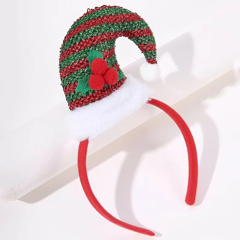 Karikatūra Jauki Oga Sarkana Zaļa Cepures Svētku svētku ballīte Labvēlīgi Dekorācijas Galvas saite Bērni Meitenes Rekvizīti Navidad Ziemassvētki
