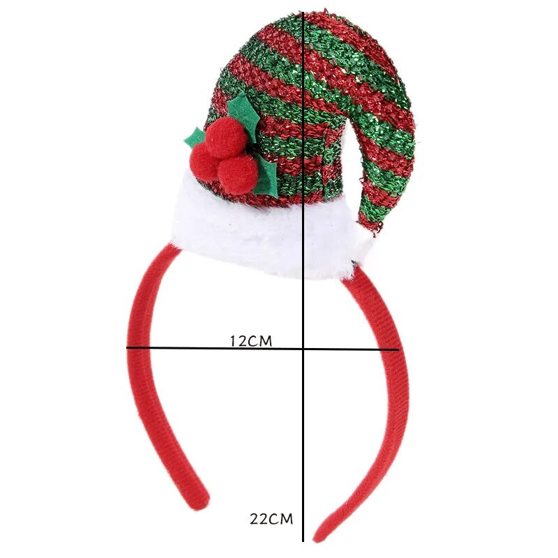 Karikatūra Jauki Oga Sarkana Zaļa Cepures Svētku svētku ballīte Labvēlīgi Dekorācijas Galvas saite Bērni Meitenes Rekvizīti Navidad Ziemassvētki