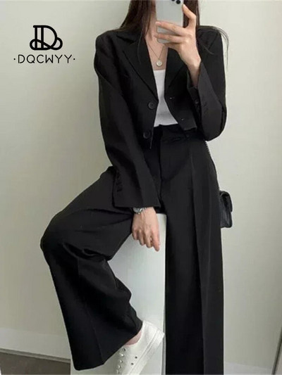 Kompleti hlača Ležerni mali sako Jesenski dvodijelni kompleti Ženska odjeća Nova uredska odjeća čiste boje 2023. Modno žensko odijelo s hlačama