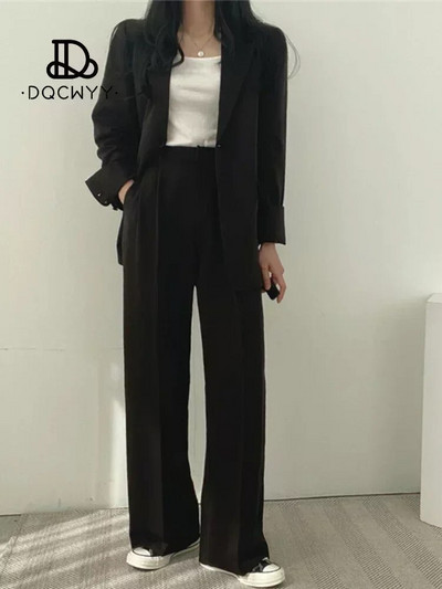 Kompleti hlača Ležerni mali sako Jesenski dvodijelni kompleti Ženska odjeća Nova uredska odjeća čiste boje 2023. Modno žensko odijelo s hlačama