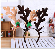 1 gab Ziemassvētku rotājumi matu stīpiņai matu aksesuāri pieaugušiem bērniem saģērbt haki krāsas ragu truša ausis galvassegas dāvanai matu stīpiņai