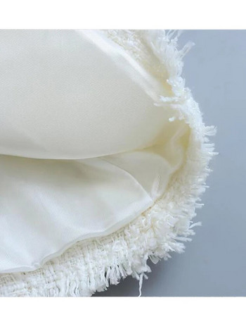 TRAF New γυναικείο σετ φόρεμα ζιβάγκο με μονόχρωμο γιλέκο 2023 Ανοιξιάτικο διπλό στήθος Αμάνικο μπουφάν στο πλάι με φερμουάρ Παντελόνι μολύβι
