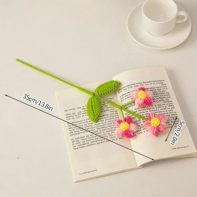 Suncokret Heklani cvijet Pleteni umjetni cvijet Vjenčani buket za mladenku Ručno tkani buket cvijeća Božićni dar Flores