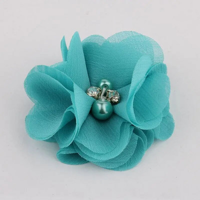 10 KOM 2 inča 35 boja Mini cvijet od šifonske tkanine za pozivnicu za vjenčanje Umjetno cvijeće za ukrašavanje haljine