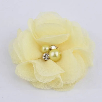 10 KOM 2 inča 35 boja Mini cvijet od šifonske tkanine za pozivnicu za vjenčanje Umjetno cvijeće za ukrašavanje haljine