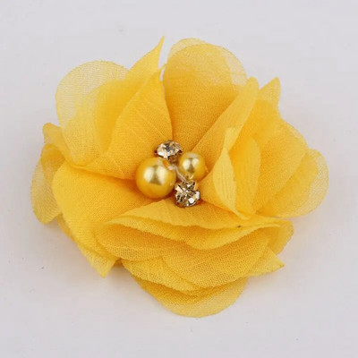 10 KOM 2 inča 35 boja Mini cvijet od šifonske tkanine za pozivnicu za vjenčanje Umjetno cvijeće za ukrašavanje haljine