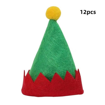 12 komada Mini božićnih patuljastih kapa Dizajn lizalica Šeširi Dekori Netkani šeširi za pakiranje slatkiša Božićni pribor za dom Trgovina 2023 NOVO