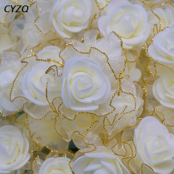 20 τεμ/παρτίδα 4 εκ. PE αφρός μεταξωτό τριαντάφυλλο τεχνητά λουλούδια Κεφαλές για διακόσμηση σπιτιού γάμου DIY Scrapbooking Στεφάνι Fake Rose Flower