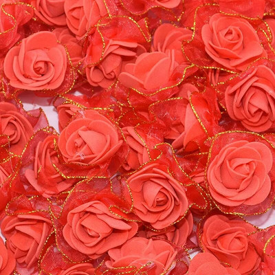 20 tk/partii 4 cm PE vahtplastist siidist roosi kunstlillepead pulmadeks kodukaunistuseks DIY scrapbooking pärg võltsroosilill