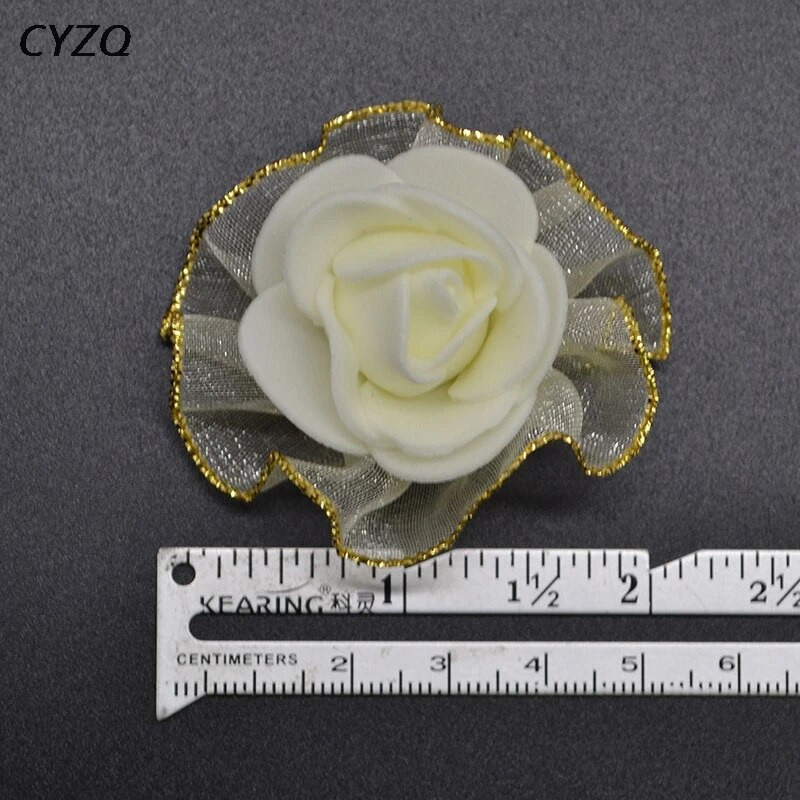 20 tk/partii 4 cm PE vahtplastist siidist roosi kunstlillepead pulmadeks kodukaunistuseks DIY scrapbooking pärg võltsroosilill