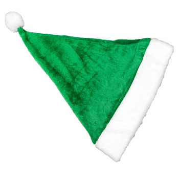 Унисекс шапка за възрастни деца Коледна шапка на Дядо Коледа за Wowen Man Коледна празнична шапка Зелени шапки Кадифени реквизити за косплей