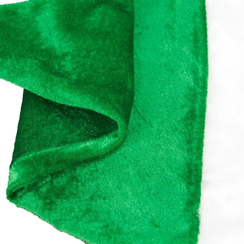 Unisex dječja kapa Djeda Mraza Božićna kapa za muškarce Wowen Božićna blagdanska kapa Zelena kapa za glavu Baršunasti rekviziti za cosplay