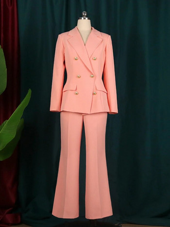 Γυναικεία, επίσημα, επαγγελματικά blazer σετ Elegant τζάκετ με 6 κουμπιά φούστες μέχρι το γόνατο Φαρδιά παντελόνια κοστούμια Casual εργασία γραφείου
