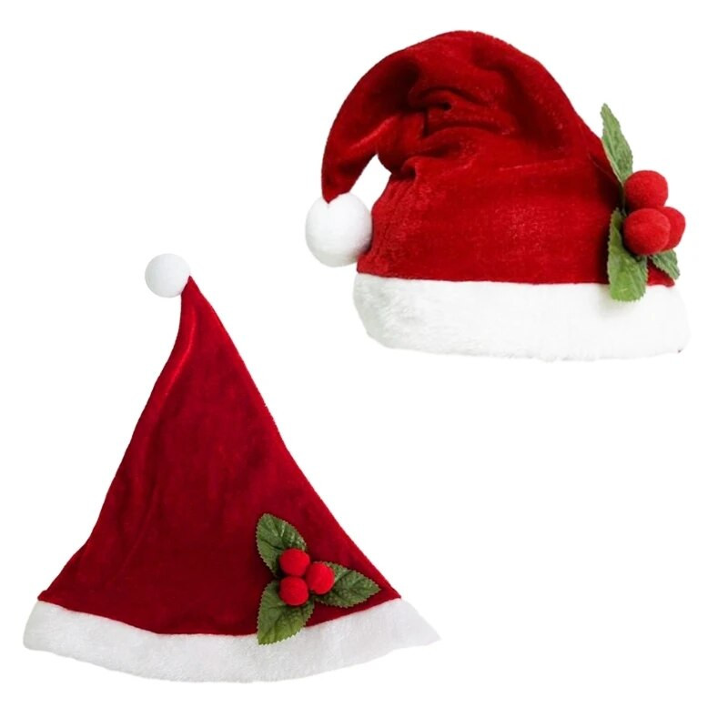 Ziemassvētku cepures Jaunais gads plīša cepure pieaugušajiem bērniem cepure Ziemassvētku rotājumi mājām Ziemassvētki Ziemassvētku vecīša dāvanas Silta ziemas cepure