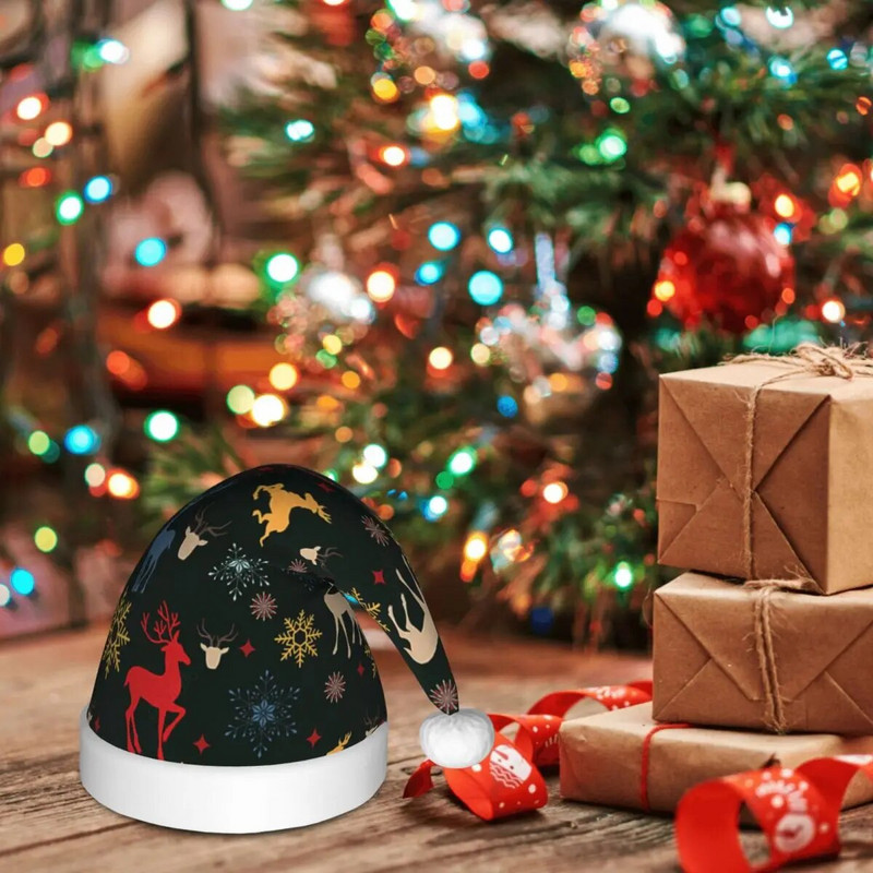 Merry Christmas Pattern 144 Karácsonyi sapka gyerekeknek Candy Fényes újév Gyerekkalapok