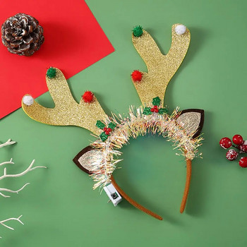 Εορταστικό Στήριγμα για πάρτι Λαμπερό χριστουγεννιάτικο κεφαλόδεσμο Εορταστικό χριστουγεννιάτικο δέντρο σε σχήμα Κέρας μαλλιών Διακόσμηση πάρτι με κορδόνι για πάρτι Καλό δώρο