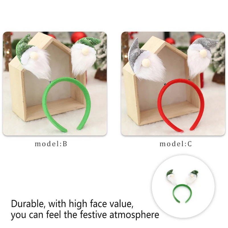 Christmas Forest Man Hair Band Universālā pavasara galvas saite Jaungada stīpa