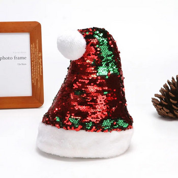 ΝΕΑ 30cm*40cm Παγιέτα Κοντό βελούδινο Χριστουγεννιάτικο καπέλο Χριστουγεννιάτικο γκλίτερ παγιέτες Χριστουγεννιάτικο καπέλο Γιορταστική διακόσμηση