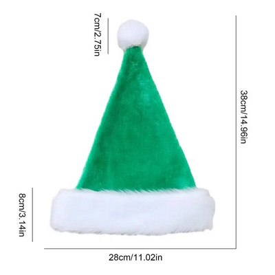 Kapa Djeda Mraza Božićna lepršava kapa Djeda Božićnjaka u boji Topla udobna božićna kapa Svečane potrepštine za zabavu za djecu i odrasle