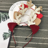 Slatka božićna traka za glavu sa sobovim mačjim ušima Pokrivalo za glavu Kostim sa sobovom trakom za glavu za odrasle, djecu, studente, crtiće, dodaci za kosu