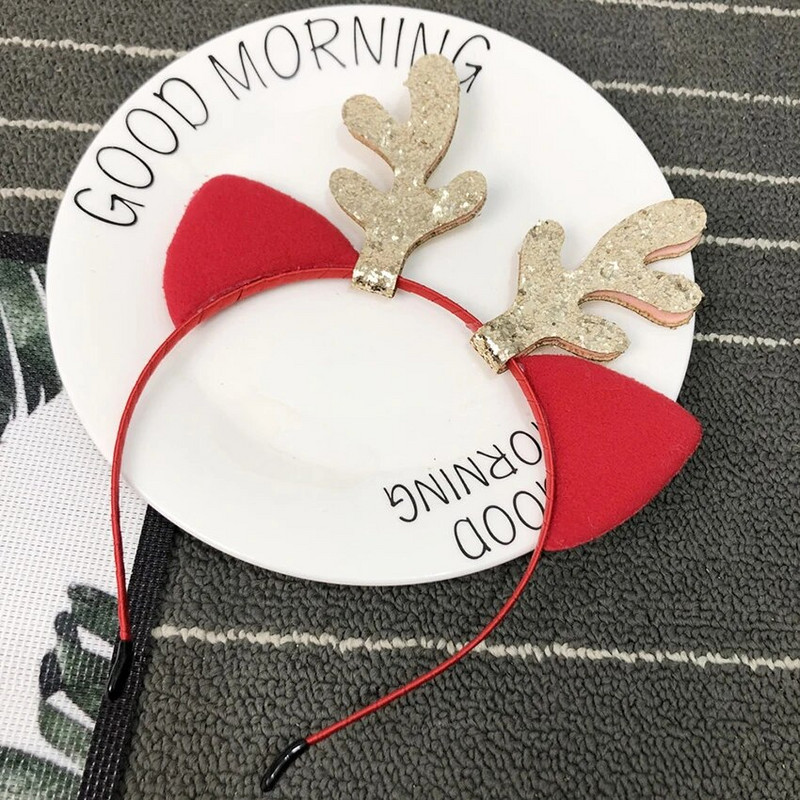 Slatka božićna traka za glavu sa sobovim mačjim ušima Pokrivalo za glavu Kostim sa sobovom trakom za glavu za odrasle, djecu, studente, crtiće, dodaci za kosu