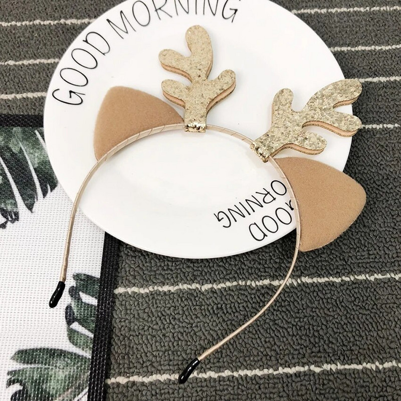 Slatka božićna traka za glavu sa sobovim mačjim ušima Pokrivalo za glavu Kostim sa sobovom trakom za glavu za odrasle, djecu, studente, crtiće, dodaci za kosu