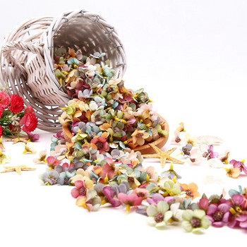 50/100 τμχ Πολύχρωμη κεφαλή μαργαρίτας λουλούδι Μίνι τεχνητό λουλούδι από μετάξι για γάμο αρραβώνα Διακόσμηση σπιτιού DIY Γιρλάντα κεφαλής